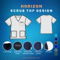 Horizon Medical Scrubs - Doctor Uniforms - Cotton Twill Navy Blue Doctors Scrubs. 
