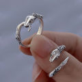 Vintage Handmade Snake Rings Party Jewelry For Women INS Fashion Simple Rose Flower Holiday Beach Accessories Gifts. 