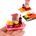 Dollhouse Mini Simulation Burger French Fries Full Home Bucket Scene Model Bo11. 