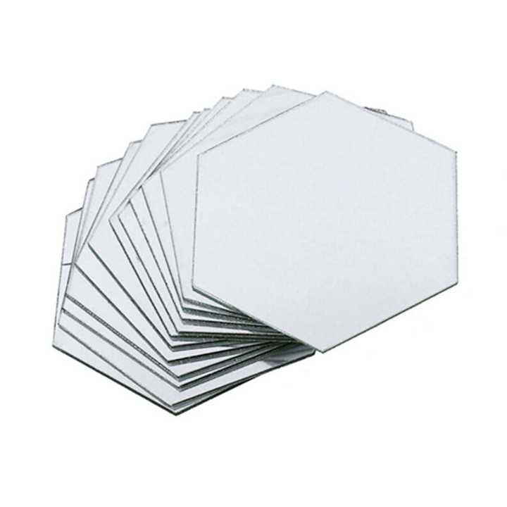 12Pcs Mirror Hexagon Removable Acrylic Wall Stickers Art DIY Home Decor Decals