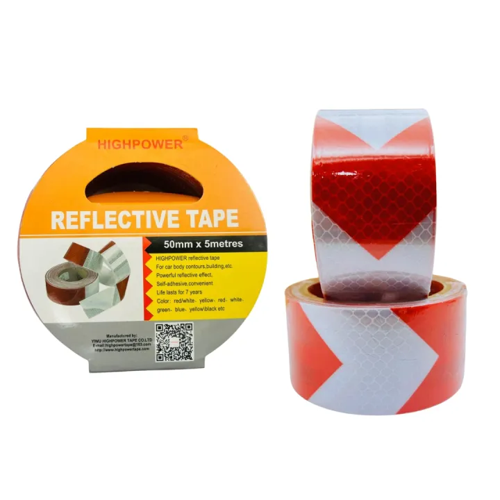Arrow%20Safety%20Reflective%20Tape%20-%20Black%20And%20Yellow%20/%20Red%20And%20White%20-%2050mm%20X%205M%20-%20Image%202