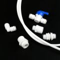 5PCS 1/4 3/8 Hose Water Purifier Accessories Reverse Osmosis Quick Coupling Aquarium Fitting RO Water Plastic Pipe Connector. 
