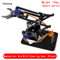 Sutuiying SG90 MG90S 4 DOF Unassembly Acrylic Mechanical Arm Robot Manipulator Sales promotion Claw for Arduino UNO Maker Learning DIY Kit RC Robotic Arm. 