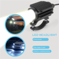 Motorcycle Projector Lens Dual Color Car ATV LED Headlight Auxiliary Spotlight for Scooter Lamp. 