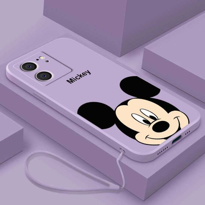 Xiaomi Redmi 13C 12C Luxury Cute Mickey Mouse Casing Matte Liquid Silicon Back TPU Soft Case Cover