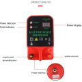 10KM Electric Fence Energizer Livestock High Voltage Pulse Controller High-Decibel Waterproof LCD Display EU Plug. 