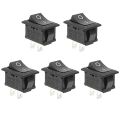 Mini Rocker Switch, 2Pin 2 Position Switch Rocker On/Off Appliance Toggle Switch Snap Boat Rocker Switch 6A 250V 10A 125V Black for Car Auto Boat Household Appliances. 