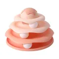 Cat Toy Three-tier with Balls Play Plate Pet Toys Turntable Toys Cat Towers Interactive Pet Toys Pyramid Toy. 