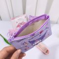 Sanrio Kuromi Kawaii Mini Portable Zipper Pouch Cartoon Anime PU My Melody Cute Wallet Bag Earphone Purses. 