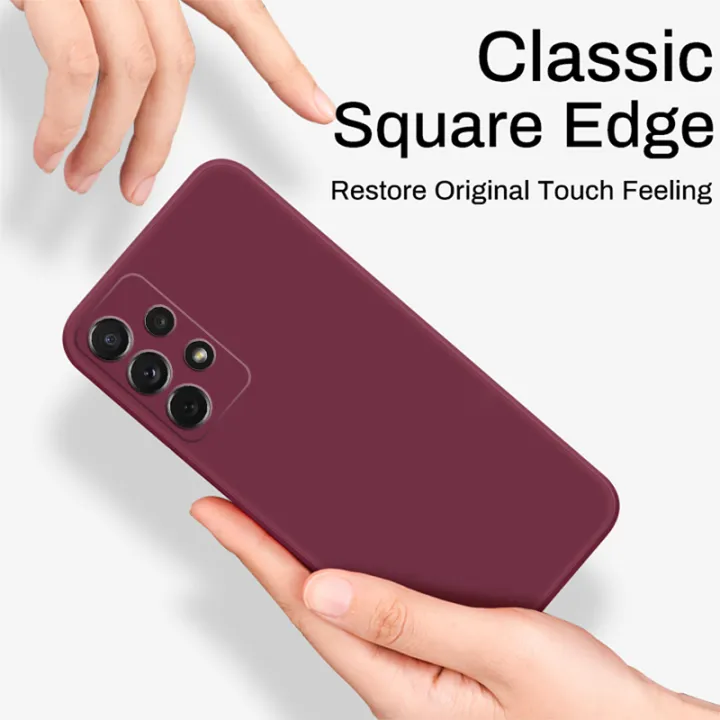 Lenuo%20Luxury%20Original%20Square%20Liquid%20Silicone%20Phone%20Case%20Samsung%20Galaxy%20A32%204G%20Thin%20Soft%20Back%20Cover%20Candy%20Casing%20-%20Image%206