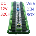 DC 24V 20A Easy to Install DIN Rail Box DIP Switch Setup Parameters 32CH Modbus RTU RS485 Relay Module RYR432D. 