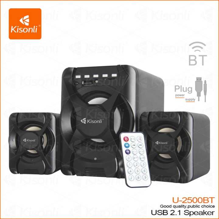 Kisonli BU2500BT Subwoofer Speaker System (Bluetooth Service)