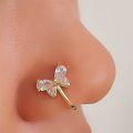 Piercings Nose Earrings Crystal Zircon Butterfly Nose Cuff Copper Clip On The Ear Cartilage Helix Lobe Tragus Hoop Ring. 