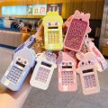 SHANINY Button Battery Kawaii Electronic Car Keychain Bag Pendant Hanging Accessories Pocket Calculator School Office Supplies Office Electronics Pig Girl Calculator Calculator Keychain Digit Calculator Electronic Calculator. 