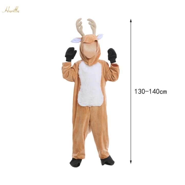 Christmas%20Costume%20Jumpsuit%20Reindeer%20Costume%20for%20Party%20Fancy%20Dress%20Cosplay%20130cm%20to%20140cm%20-%20Image%202