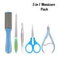 Manicure Pedicure Kit Professional Tools Set Kit 5 in 1. 