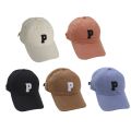 Letter P Embroidered Baby Baseball Cap for Girl Boy Summer Sunscreen Kids Hat Children Solid Color Hip Hop Hats 2-7Y. 