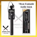 Extendable Selfie Stick Monopod for Android IOS 3.5mm Handheld Camera Fold Holder Mini Palo Selfie Tripod 18cm-78cm. 