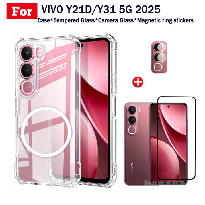 Vivo%20Y21D%20Transparent%20TPU%20Shockproof%20Phone%20Case%20With%20Magnetic%20Wireless%20Charging%20Sticke%20for%20Vivo%20Y21T%20Y21S%20Y21A%20Y20%20Y20I%20Y20S%20Anti%20Spy%20Privacy%20Tempered%20Glass%20+%20Lens%20Film%20-%20Image%204