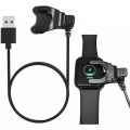 Universal Clip Smart Watch Charging Cable 2 Pins Cable, Smart Watch Charger Clip Holder Compatible With All 2 Pin Smart watch, Android Watch, Smart Band(Black, Charging Only). 