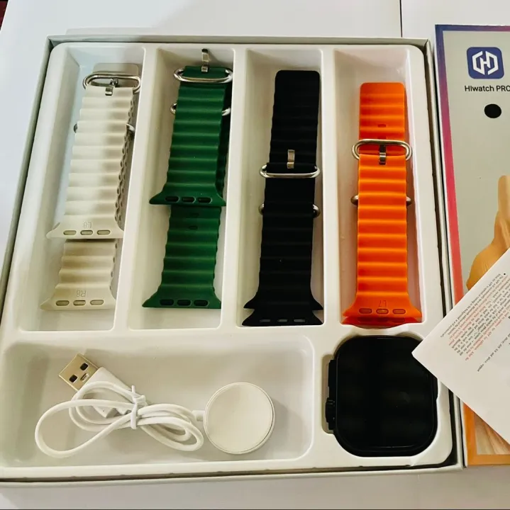 T20ultra2%20smart%20watch%20big%20screen%202.2%20(Four%20colors%20with%20four%20stripes,%20black,%20gray,%20orange%20and%20green%20colors.)%204-in-1%20set%20Bluetooth%20call%20watch%20heart%20rate%20sports%20-%20Image%203