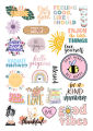 20/40/60pieces Quotes Aesthetic Stickers Motivation Funny Words Stickers for Decorations Decals Books Laptop Scrapbook Journal Kids Girls Boys Wall Graffiti Stickers. 
