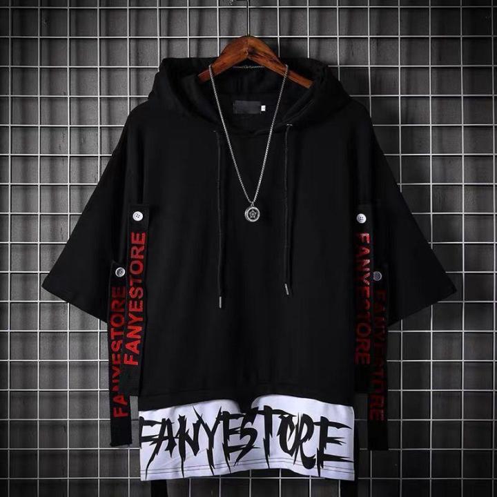 Summer%20Short%20Sleeve%20Men's%20Trendy%20Korean%20Style%20ins%20Trendy%20Red%20T%20T-shirt%20Loose%20Clothes%20Men's%20Top%20Summer%20Summer%20T-shirt%20-%20Image%203