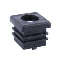 Square Tubing Pipe End Caps Insert Plugs M8 Thread 20X20mm 40Pcs Black. 