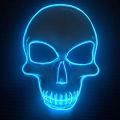 ghost mask Masquerade Party Masks Halloween luminous mask LED party horror mask Halloween nightclub ghost face luminous maskParty Games Crafts. 