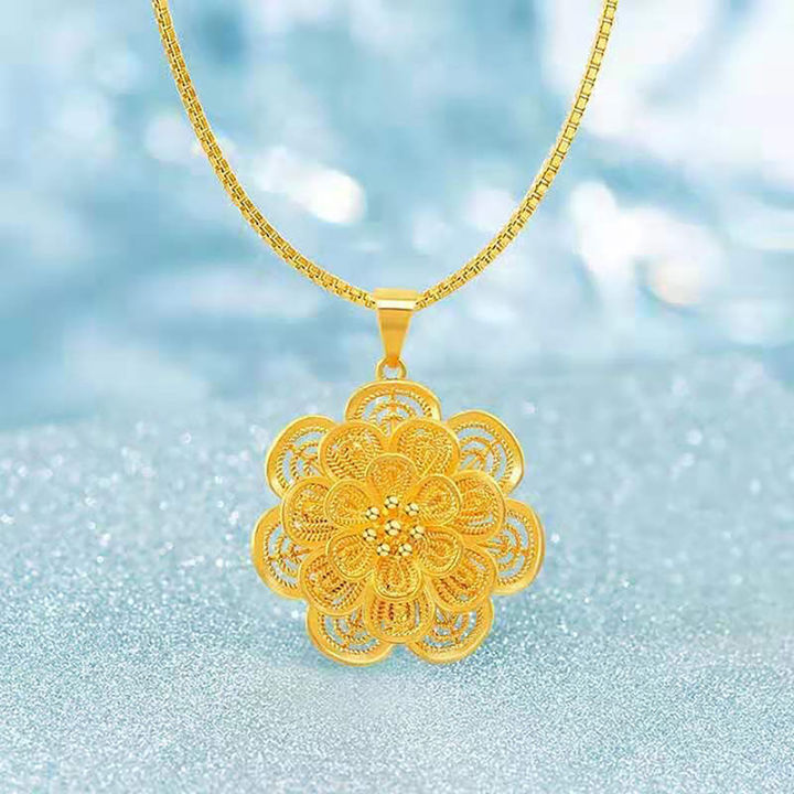 Gold Color Pendant Bird's Nest Lucky Clover Flower Heart Dangle For Women Charms Jewelry Necklace Accessories Wedding Party Gift Jessica