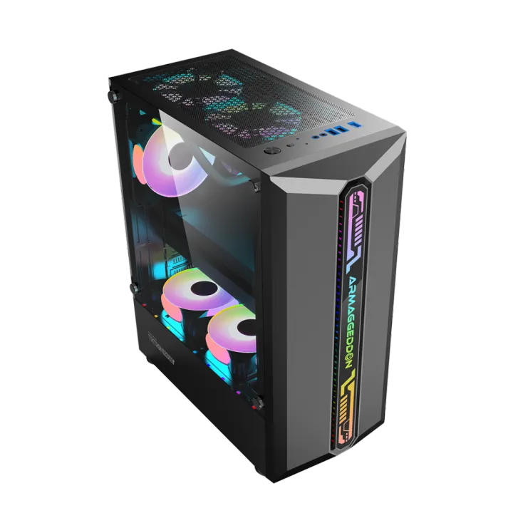 Armaggeddon Tritron PRO 300 ATX PC Gaming Casing with Free ARGB Fan"