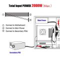 Power supply splitter, Dual PSU Cable Adapter 24, 20+4 Pin ATX Motherboard Extension for Mining 12 Inch (30CM). 