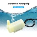 DC 3V 5V Micro Submersible Motor Pump with Flexible Tubing Portable Submersible Water Pump Silent USB for Fish Tank Fountain. 
