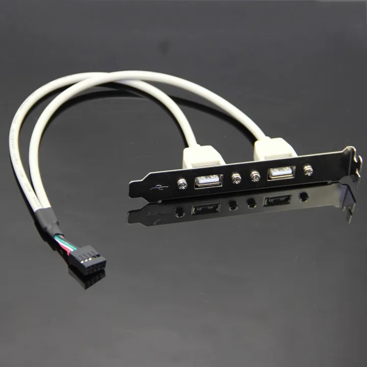 Bochara%20Motherboard%202.54%E2%82%AC?9pin%20Header%20To%202%20Ports%20Usb%202.0%20Female%20Cable%20Back%20Panel%20Bracket%20For%20Desk%20Computer%20-%20Image%202