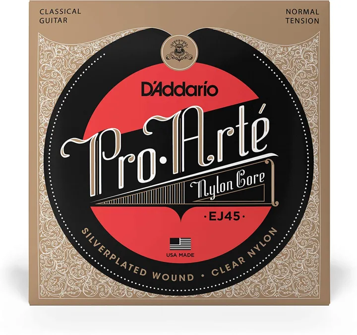 D'Addario%20Guitar%20Strings%20-%20Pro-%20Arte%20Classical%20Guitar%20Strings%20-%20EJ45%20-%20Nylon%20Guitar%20Strings%20-%20Silver%20Plated%20Wound,%20Nylon%20Core%20-%20Normal%20Tension,%201-Pack%20-%20Image%203