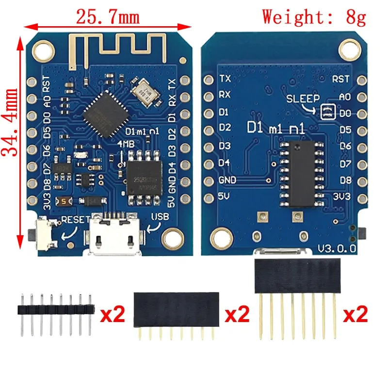 WeMos D1 Mini Pro V3.0 NodeMcu 4MB/16MB bytes Lua Internet of Things Development board based ESP8266 CH340G Nodemcu V2 | Daraz.lk