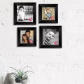 Photo Frame 4 x 4 Inch Black Photo Frame Stand With Glass. 