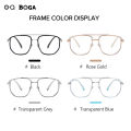 OQ BOGA 20 Styles Unisex Anti UV Photochromic Sunglasses Anti Blue Light Radiation Metal Irregular Frame Computer Glasses. 