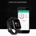 116 Plus Smart Watch Heart Rate Monitor Multi Sport Mode Fitness Smart Band for iOS and Android Mobile. 