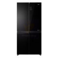 4 Doors Refrigerator Fridge 16.1 Cubic Inverter (Glass Black) HRF-MD469G. 