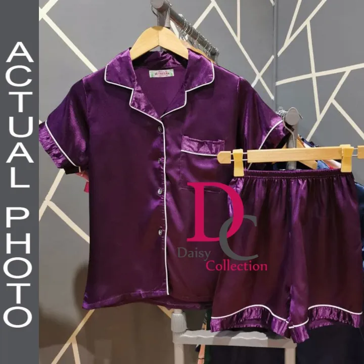 Daisycollection%20Women's%20Lingerie%20%20Fashion%20Korean%20Ice-Silk%20Plain%20Color%20Sleepwear%20Terno%20-%20Image%208