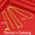 PQH KONG Jewellery Gold Chain 916 Original Malaysia Necklace Men Fashion Jewellery Rantai Emas Korea Emas Bangkok Original Cop 916 Rantai Leher Emas 916 Lelong Rantai Leher Viral. 