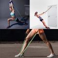 5 Levels Resistance Hot Yoga Pull Rope Bands Handles Elastic Sports Bodybuild Home Gym Workouts Muscle Training Rubber Tube Band. 