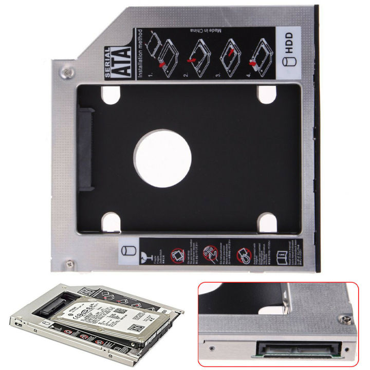 Aluminum%202nd%20HDD%20Caddy%209.5mm%20SATA%203.0%20DVD%20Adapter%20Hard%20Drive%20SSD%20Enclosure%20CD-ROM%20Case%20-%20Image%208