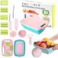 9 In 1 Multifunctional Fruit & Vegetable Slicer Kit , Includes Foldable Cutting Board, Drain Basket, and Chopping Tools for Kitchen Efficiency. 