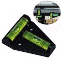 【ThinkWay】LILLAUO Plastic T-type Level Measure Scope Precision Precision Fixing Horizontal Bubble Spirit Level Triangle Level Measuring Tool MeasuringKit. 
