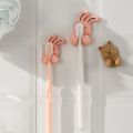 Cartoon Bunny Toothbrush Holder Silicone Suction Cup Shaver Wire Storage Hook Wall-mounted Rabbit Bear Toothbrush Holder. 
