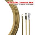 Carbon Steel Wire Puller Connector Connect To 4mm Wire Electrician Tools Automatic Thread Cable Puller Accessories. 