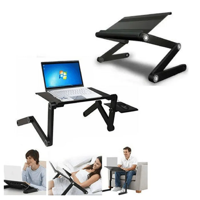 Multifunctional Laptop Table T8 - 360 Degree Multi-Angle Adjustable Folding Computer Desk