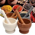 Spice Crusher Resin Bowl Mortar Pestle Spice Pepper Crusher Herbs Grinder Garlic Mixing Press Grinders Weed Bowls Kitchen Tools-Color Family:Grey. 